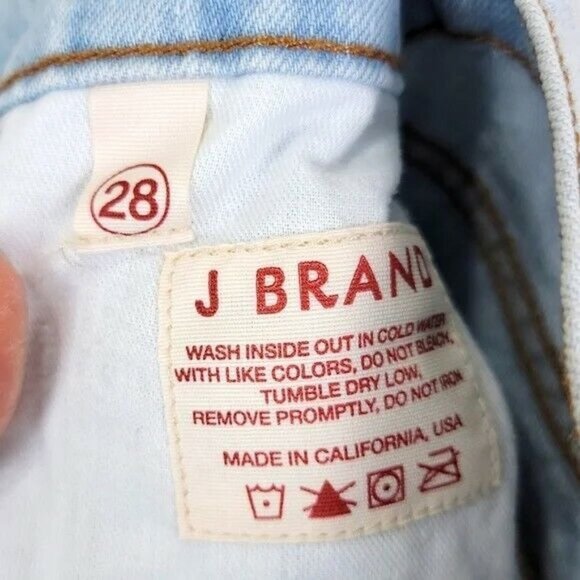 J Brand Libra Cut-Off Denim Short Light Wash Blue Size 28 - Picture 7 of 7